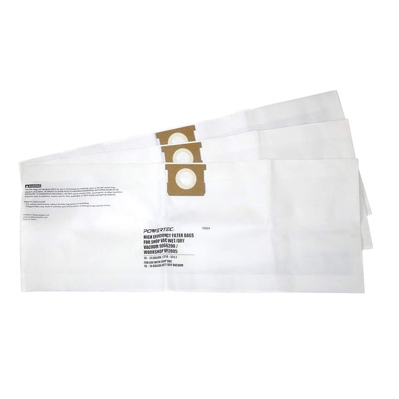 3-Pack Shop-Vac 3332.5A Domestic Vacuum 10-14 Gallon Filter Bags Compatible Replacement